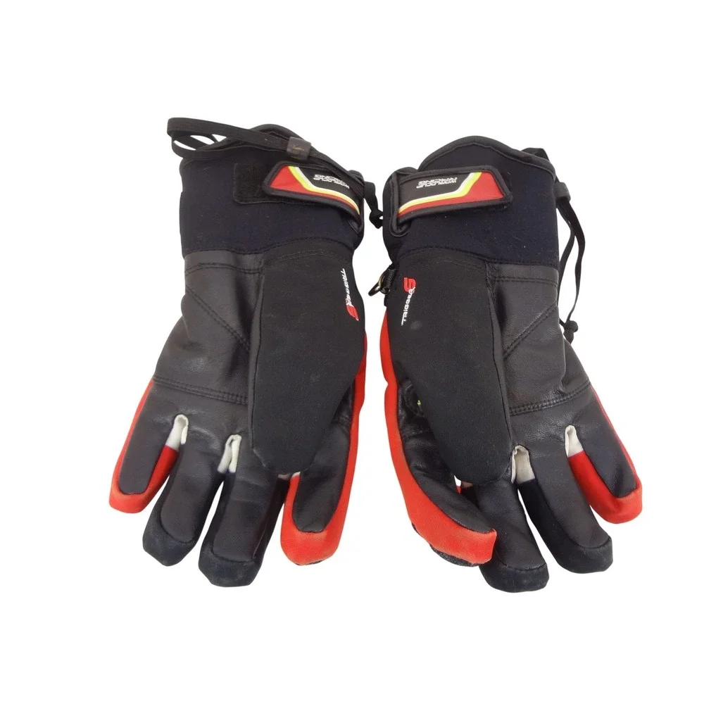 Leki Worldcup Racing Gloves Kids Size 7 Black Red Excellent Trigger S‎ Ski Gear